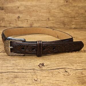 Cody James Brown Etched Western Belt size 26